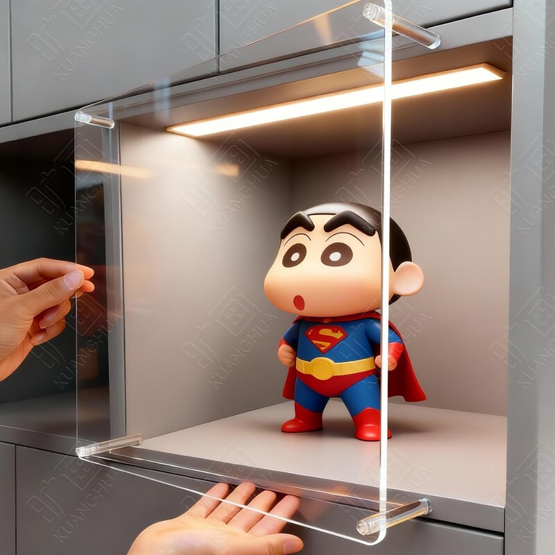 Acrylic Cabinet Doors, Easy Self-Installation, with Glass Door Panels, Dust-Proof, Transparent Kitchen Cabinets, No-Drill Installation, Small Table Top Opening and Closing Acrylic Cabinet Doors, Easy Self-Installation, with Glass Door Panels, Dust-Proof, Transparent Kitchen Cabinets, No-Drill Installation, Small Table Top Opening and Closing