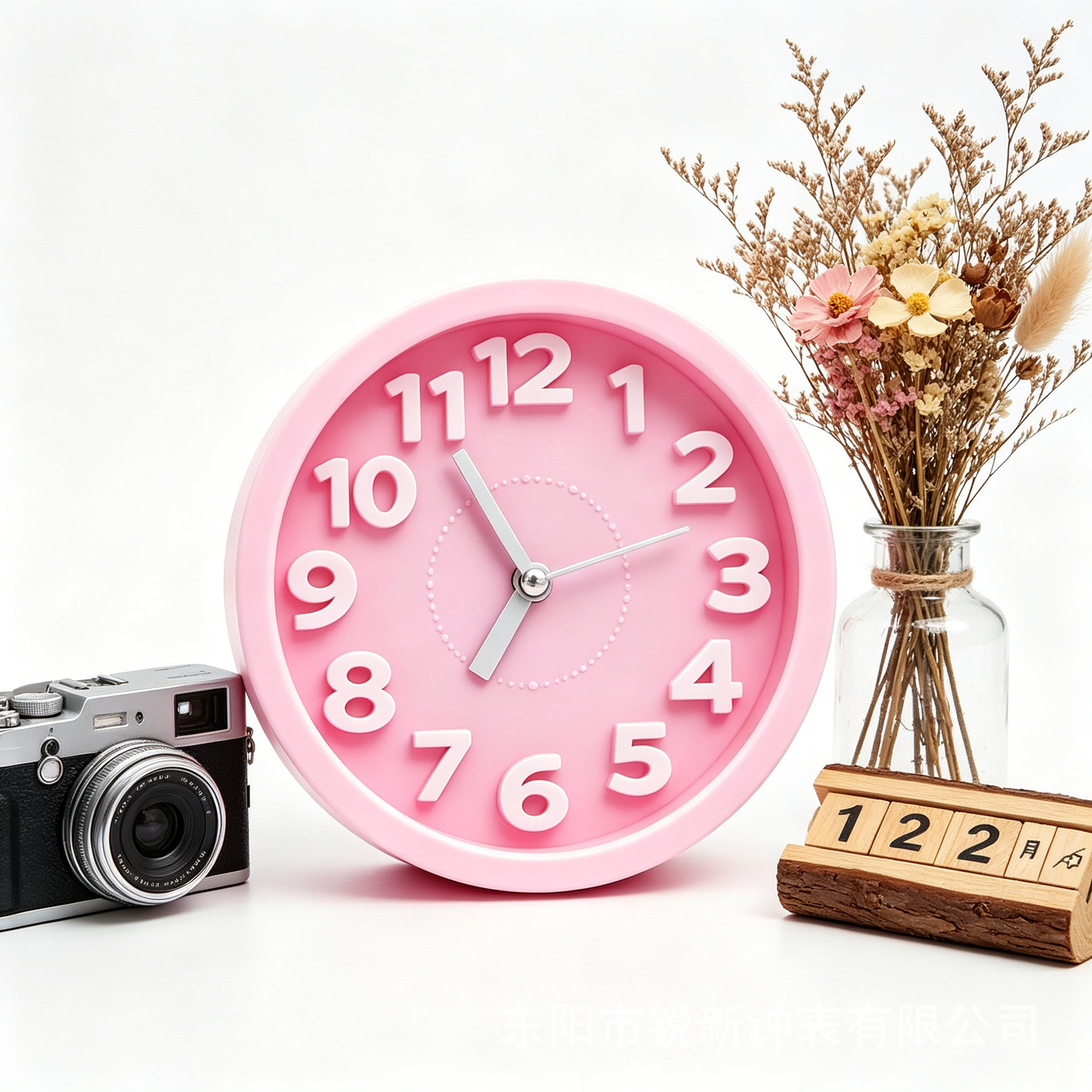 Directa de fábrica redonda tridimensional pequeño reloj de alarma estudiante reloj creativo moda simple reloj de alarma dormitorio decoración reloj image 12