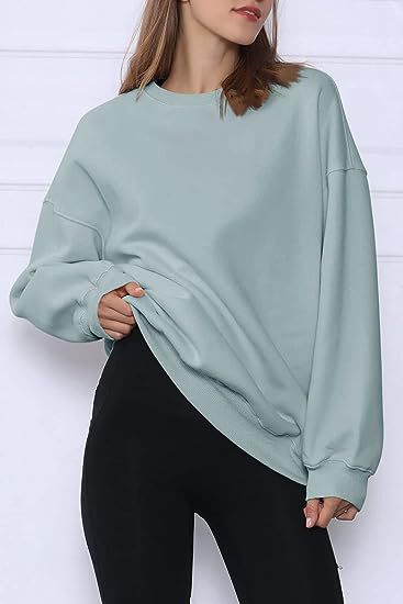 217g Weight Long Sleeve Sleeve Length Pullovers Placket Type Polyester Fabric Type Long Top Length Hoodie Tops Type Daily Occasion Round Neck Neckline Loose Fit Type Solid Color Pattern Winter, Spring, Autumn Season Women's Gender Streetwear Style Hoodies & Sweatshirts Long Sleeve Streetwear Solid Color 25
