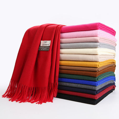 Scarf Women's Scarf Winter Women's Scarf Warm Scarf Imitation Cashmere Scarf Solid Color Autumn and Winter Scarf Wholesale