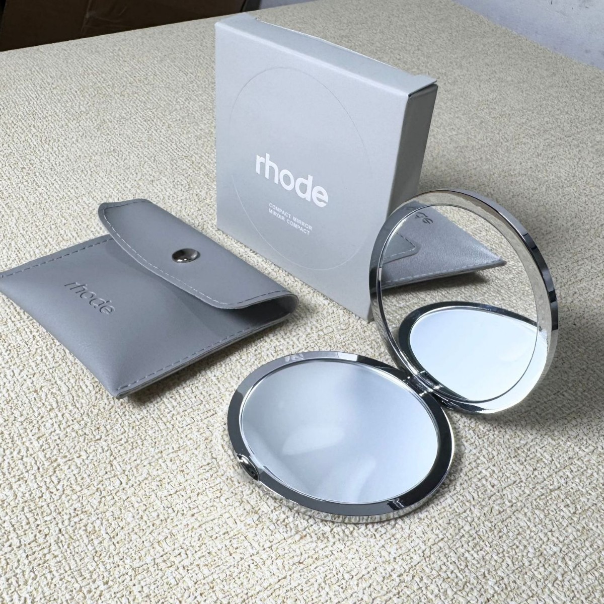 Hayley espejo nuevo Rhode espejo de maquillaje de acero inoxidable galvanizado espejo portátil espejo de maquillaje de moda de chicas