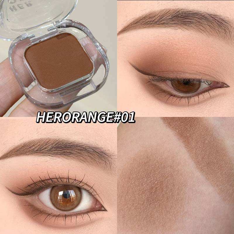 HERORANGE~小さな白い花モノクロアイシャドウ真珠光沢のある微細な輝き低彩度マットコントゥアリングマルチアイシャドウパレット|undefined