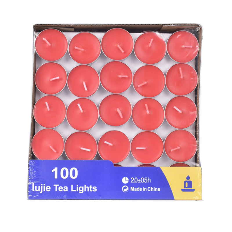 2 horas de té libre de humo cera de aluminio cáscara té hirviendo calefacción aromaterapia pequeña cera de té Hotel KTV vela sin humo vela redonda