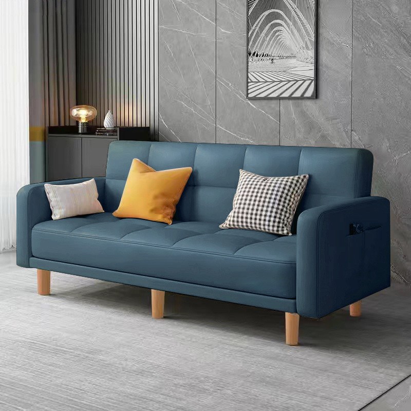 Ocio nórdico 2025 sofá pequeño tipo de alquiler dormitorio plegable sofá doble de lujo ligero plegable