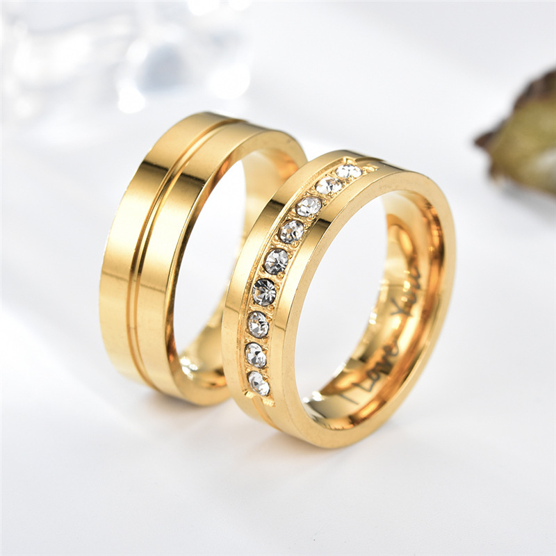 Rings Classification Wholesale Jewelry Casual Simple Style Solid Color Titanium Steel Zircon Plating Inlay Rings