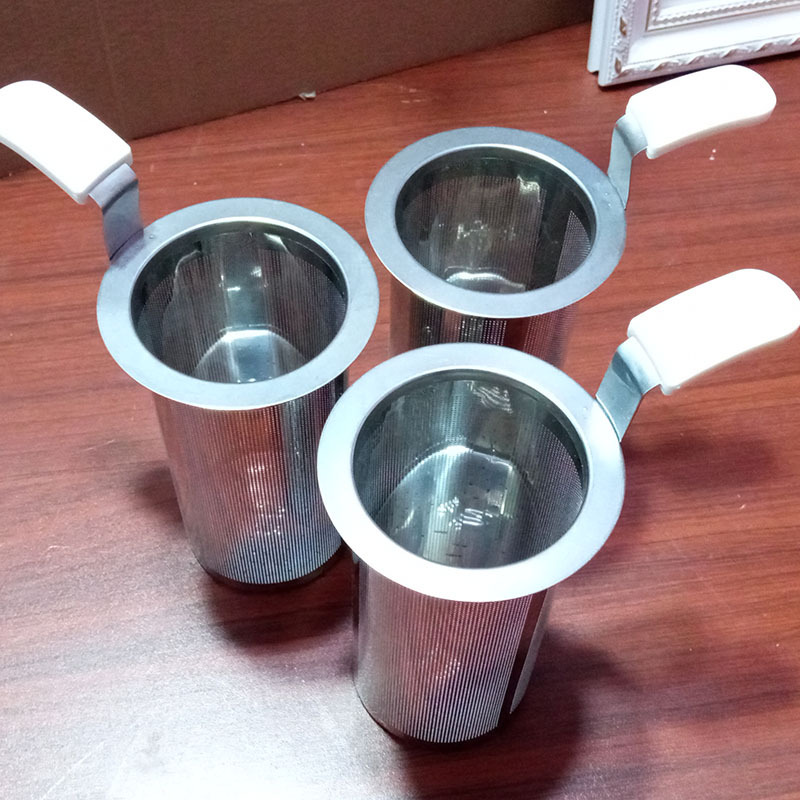 带手柄304不锈钢过滤网养生壶配件泡花茶叶漏滤网|ru