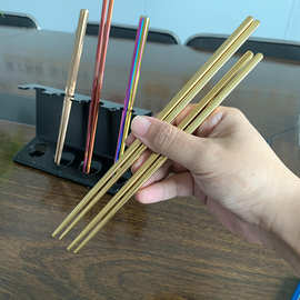 304不锈钢半圆方筷  家用纯色餐具防霉光身筷子饭店分餐筷子公筷