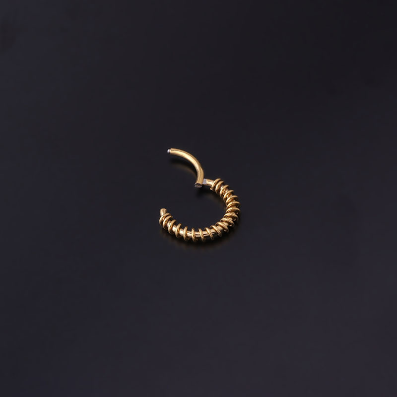 Unisex Gender Fashion Style 316L Stainless Steel No Inlaid Nose Rings & Studs Circle Waterproof Non Tarnish Surgical Steel