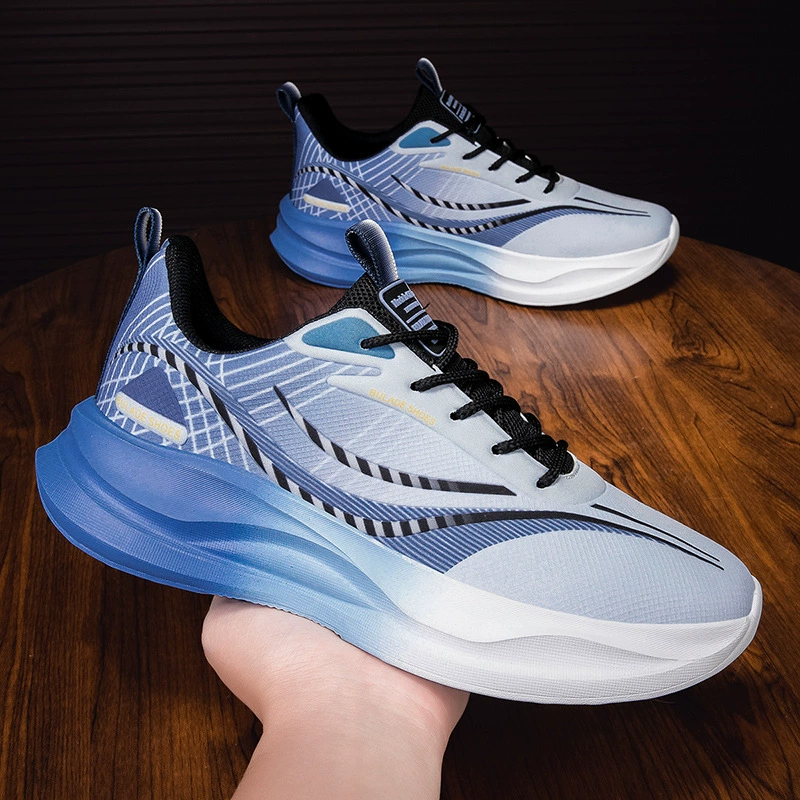 Весенне-осенние новые кроссовки большого размера для мужчин, повседневные кроссовки для бега на открытом воздухе, сверхлегкие мужские туфли с нескользящей дышащей сеткой