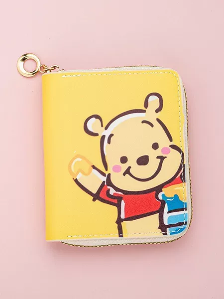Cross-border Wholesale New Winnie Mickey Mouse Short 30% Folding Wallet Card Bag Coin Purse Multi-card Wallet