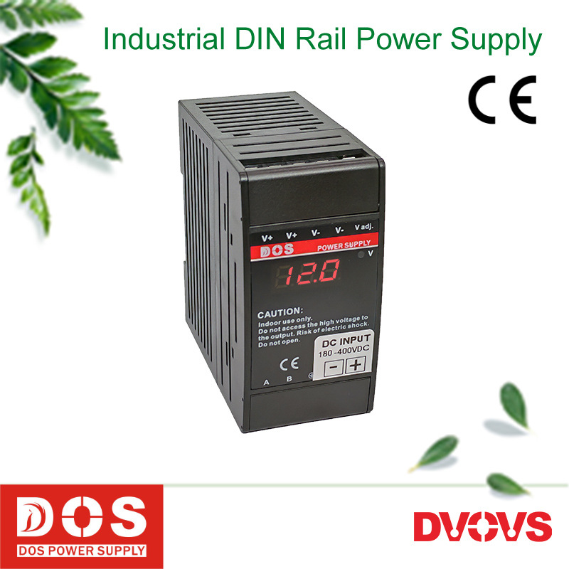 直流380V输入DC12V7.5A工业级导轨式开关电源90W12V带电压数显