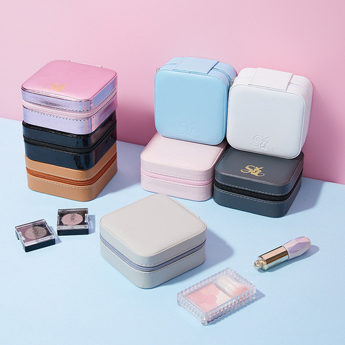 Factory jewelry box, leather accessory storage box, ear stud ring portable travel storage necklace box