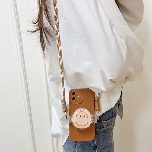 Quicksand Mickey mobile phone back clip mobile phone shell rope strap hanging chain lanyard mobile phone clip crossbody back clip lanyard clip