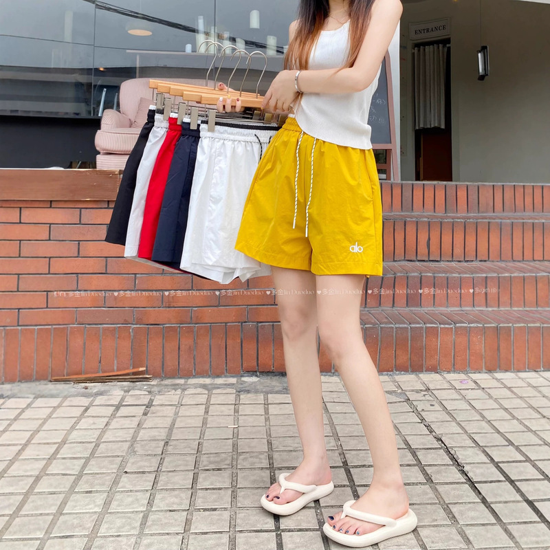 Drawstring Embroidered Letter Shorts for Women Summer Thin 2025 New Loose Casual Sports Fashion Versatile Quick-Drying Pants for Women