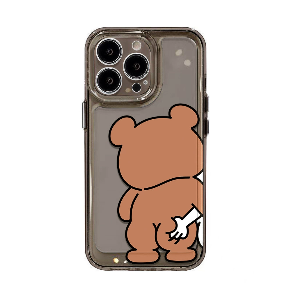 Совместимый чехол для телефона Apple, мультяшный iPhone 16, с маленькими медведями, iPhone 17 Pro Max, 15, защита от падения