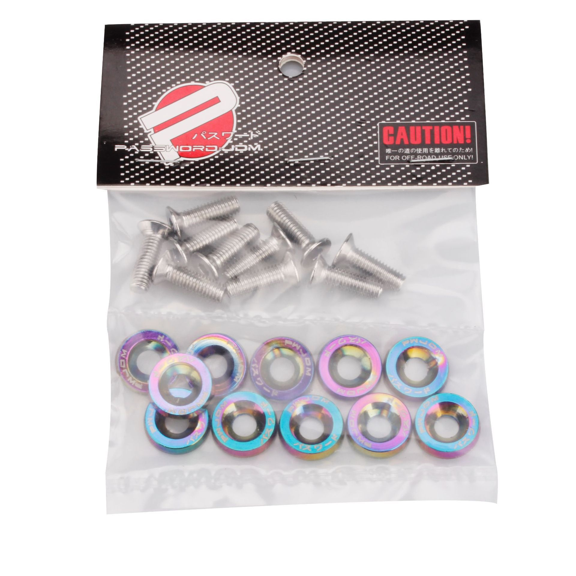 JdM suministros de modificación del coche M6 Junta tornillo de aleación de aluminio batería guardia arandela Fender placa marco tornillo