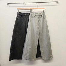 2025秋季新款女下装直筒裤日系九分裤宽松女裤ins外贸高腰裤子