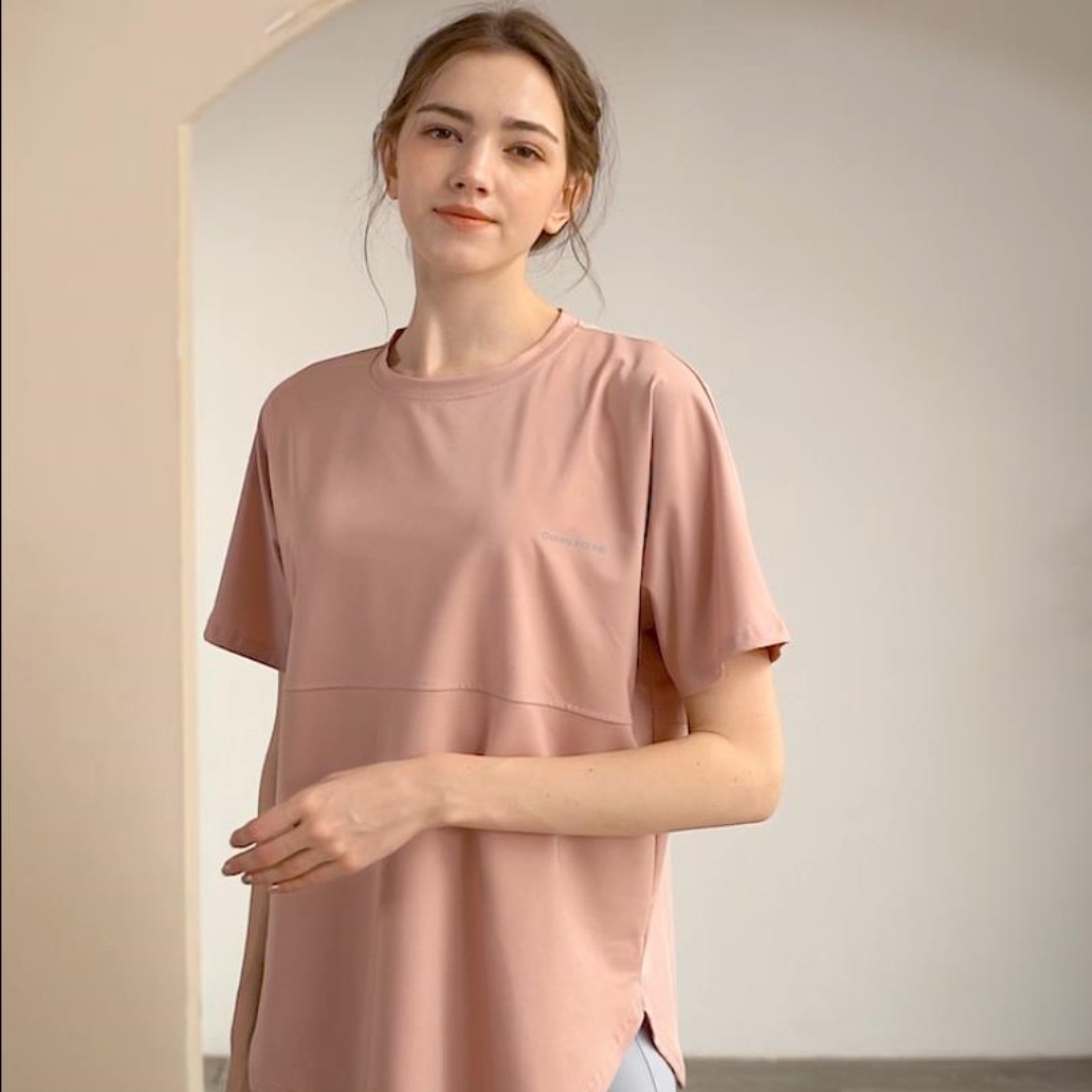 Loose Quick-drying Sports Top Women's Short-sleeved T-shirt Yoga Clothing Breathable Running Fitness Clothing Slimming Summer Fitness Clothing