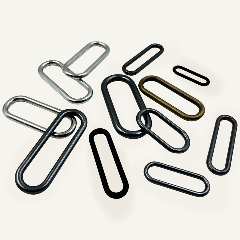Wholesale Square Buckle Adjustable U-Shaped Ring Buckle Hardware Luggage Clothing Accessories Zinc Alloy Metal Oval Egg Buckle