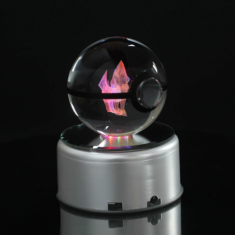 Хрустальный шар Мультфильм Pokemon Ball 50/80MM3D Внутренняя резьба Хрустальный шар Гром зверь MANECTRIC