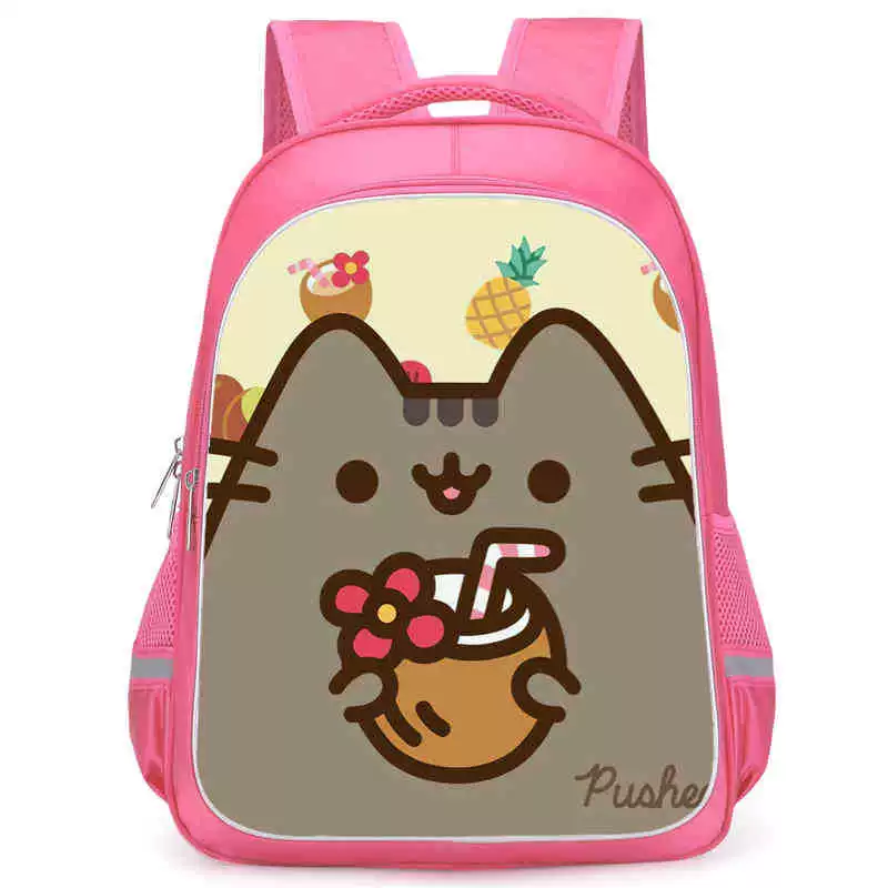 Рюкзак учебный Pusheen Fat Jimao с принтом периферийного типа, через стекло, зарубежная торговля, школьный рюкзак