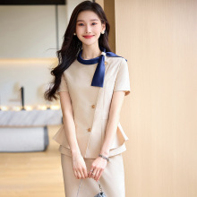 职业套装女夏季高端酒店前台接待工装气质珠宝店美容院医美工作服