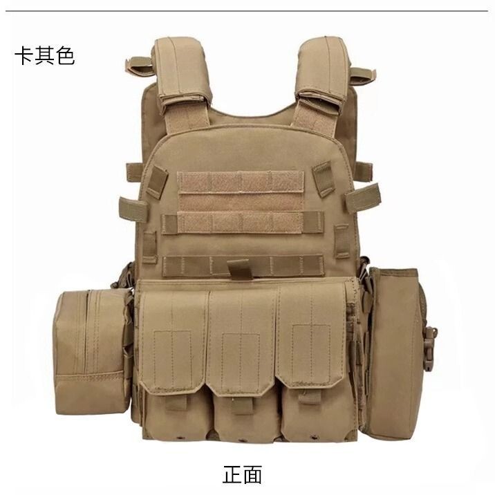 6094 Tactical Vest with Anti-Stab Steel Plate, Multifunctional Molle, Cross-Border Popular Lightweight Military Special Equipment