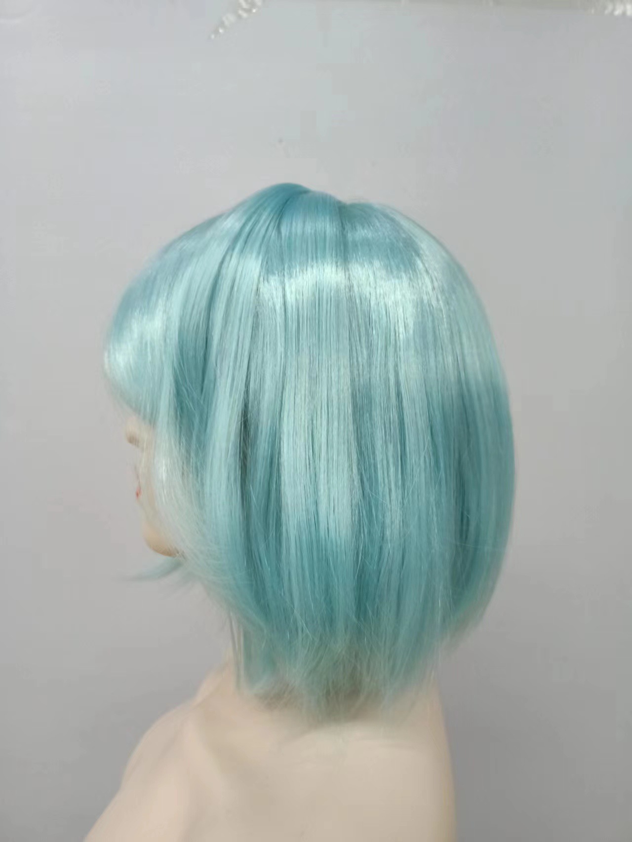 Peruca de fibra química al por mayor de alta temperatura seda corta pelucas gris mecanismo completo