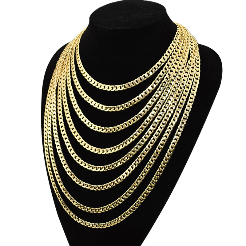 Jewelry 6MM side new K-gold plated necklace, full size_voghion.com