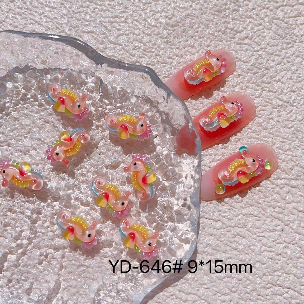 15g Weight Nail Decoration Accessories Nail Supplies 10 PCS/Package Quantity Resin Material Dolphin, Hippocampus, Shell Pattern Cute, Sweet Style Cute Sweet Dolphin Hippocampus Shell Resin Nail Decoration Accessories 10 PCS/Package 10