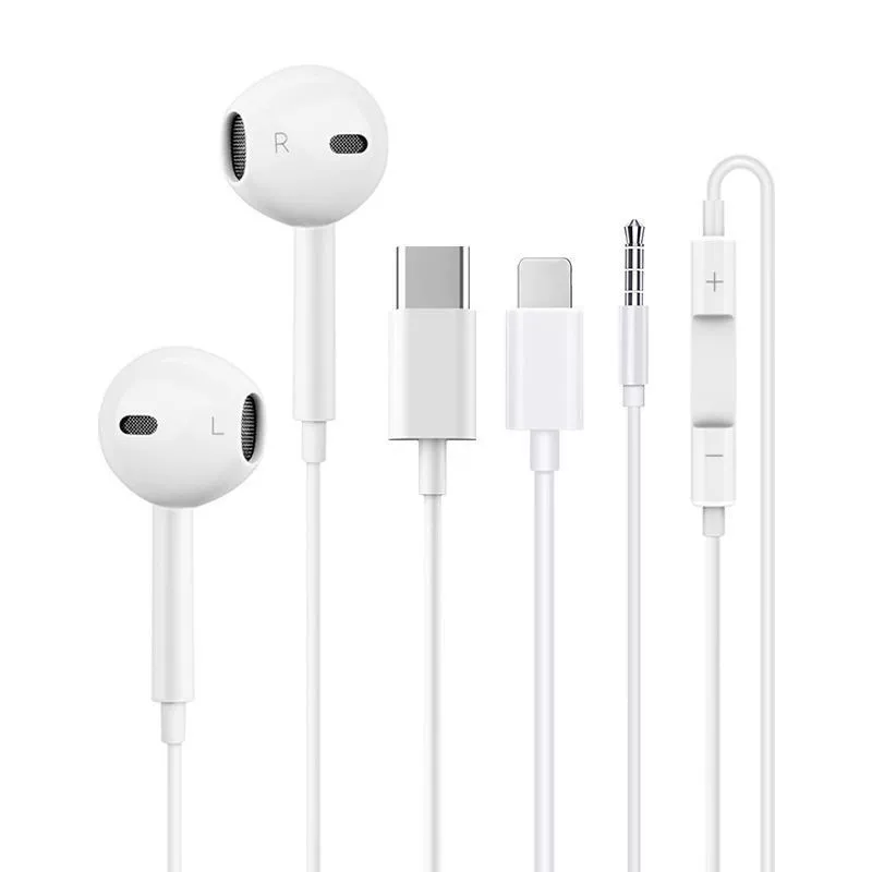 Наушники Apple, совместимые с Huawei и Android, проводное управление