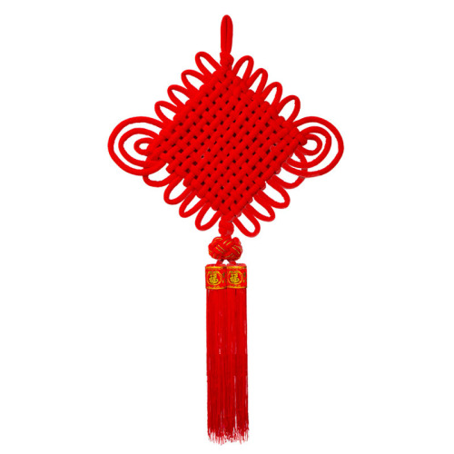 Cashmere fabric woven Chinese knot wholesale large hanging decoration for Spring Festival New Year celebration, real estate handover decoration Chinese knot pendant