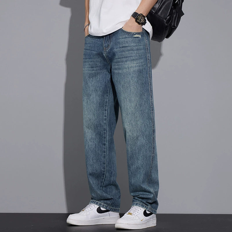 Весенние джинсы, брюки для отдыха, 2025 год, оверсайз, свободный прямой крой