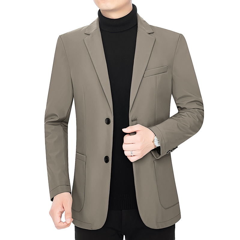 Abajo traje abajo chaqueta de los hombres cortos de invierno de los hombres SLIM-Fit de los hombres ligeros papá ropa de invierno chaqueta de los hombres