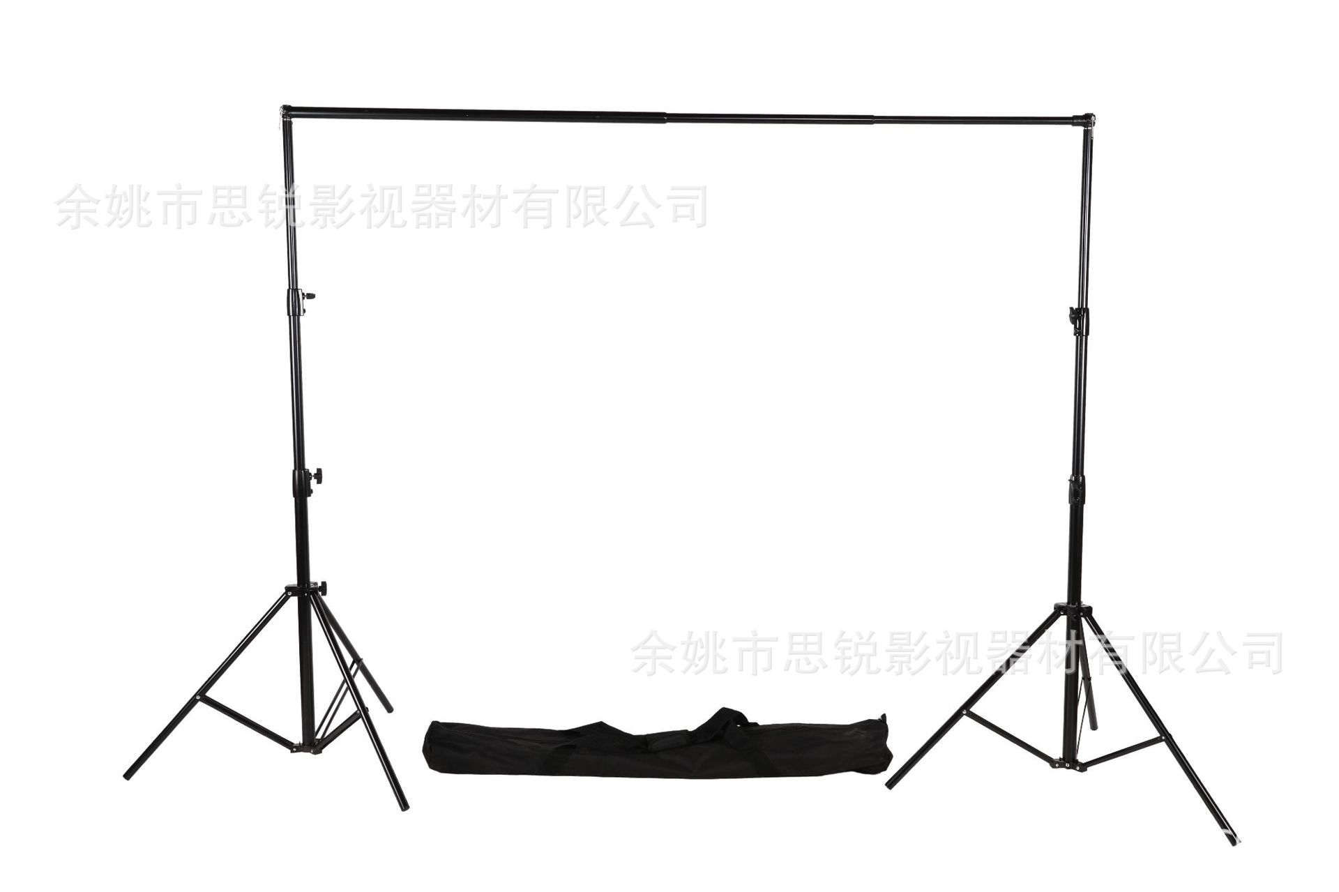 S016便携背景架配双2.8米铝节灯架三米伸缩杆