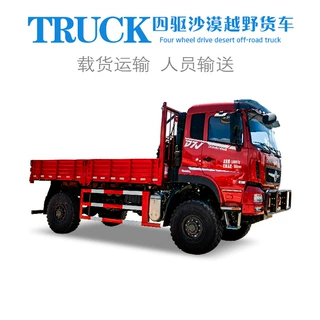重型全驱沙漠载货运输车 340马力带差速器 四驱越野卡车