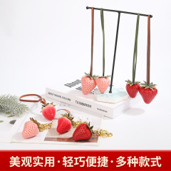 立体大草莓包包挂饰水果钥匙扣挂件果蔬可爱挂饰树脂仿真草莓配饰