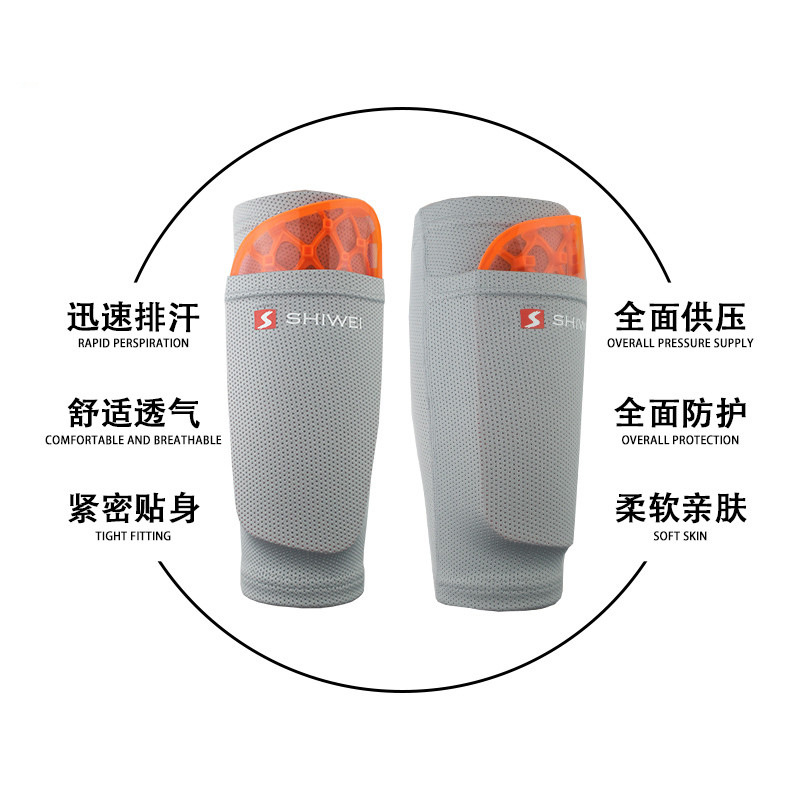 Cross-border wholesale football socks, shin guards and shin guards, insert-type adult and youth pocket-type, breathable and soft