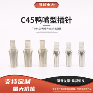 Processed and Customized C45 Duckbill Pin Copper Nose Pressing Copper Terminal Block Dz47 Cold-Pressed Terminal Block