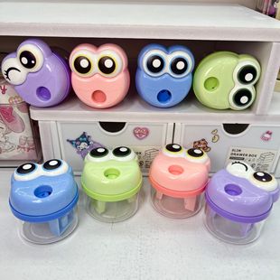 New Creative Cartoon Frog Kidsren's Pencil Sharpener Single Hole Manual Pencil Sharpener Kidsren's Pencil Sharpener Small Gift