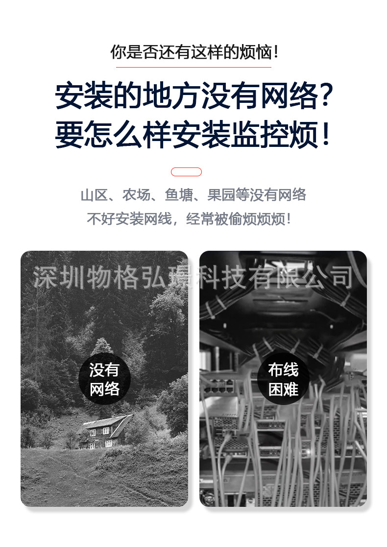 太阳能4G摄像头360全景家用高清监控户外无电无网手机远程控制详情8