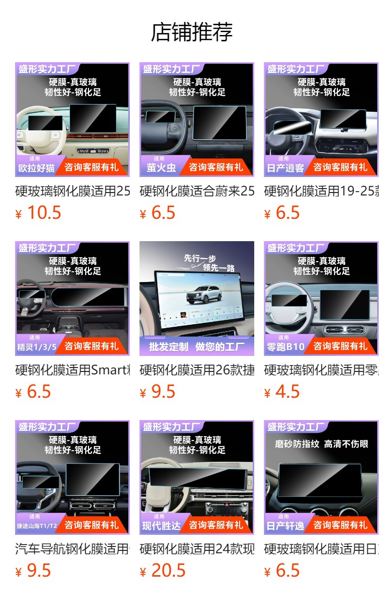 Suitable for Bmw 1 Series/3 Series/4 Series/5 Series/7 Series Car Navigation Tempered Film, Central Control Screen, Instrument Panel Interior Film