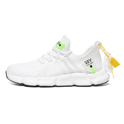 Shoes for men, foreign trade, large size running shoes, trendy men's shoes, fly woven breathable mesh casual shoes, couple popcorn sneakers