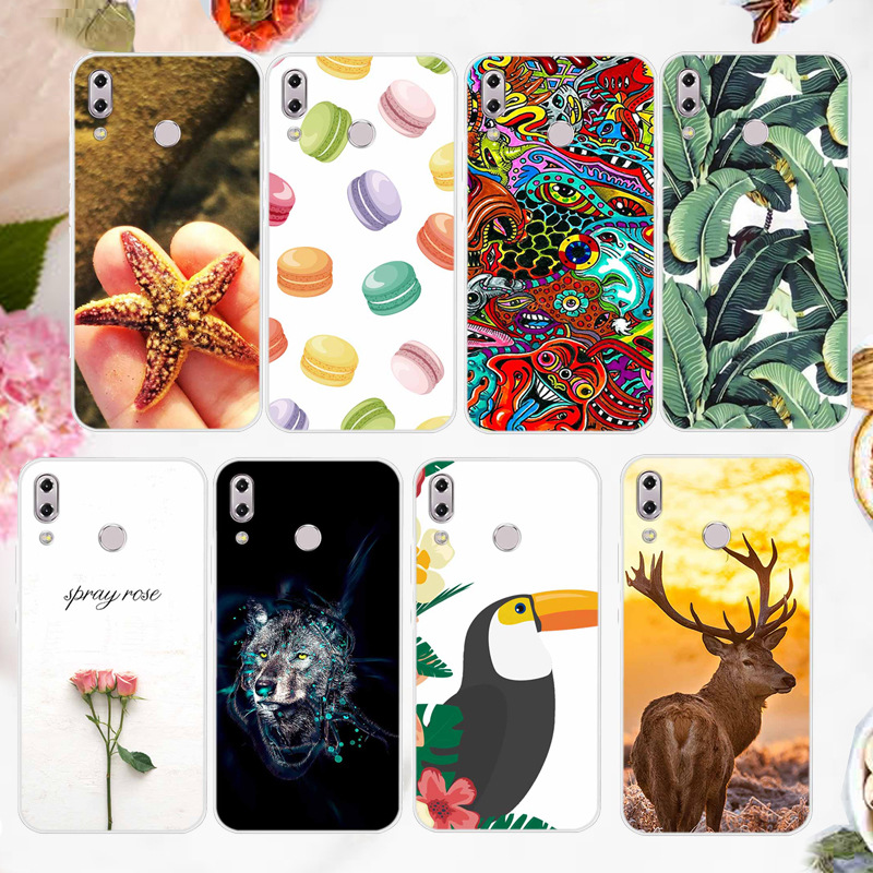 Suitable for Asus ZE620KL painted mobile phone case transparent tpu soft case simple red hat cat manufacturers wholesale