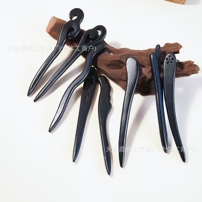Short 13cm Imitation Ebony Mini Q-Version Hairpin, New Retro New Chinese Style Daily Simple Hairpin Accessory Short 13cm Imitation Ebony Mini Q-Version Hairpin, New Retro New Chinese Style Daily Simple Hairpin Accessory