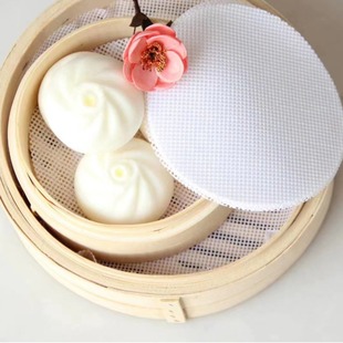 Steamer pad round silicone steamer cloth steamed buns steamed buns household round non-stick high temperature resistant easy to clean silicone pad