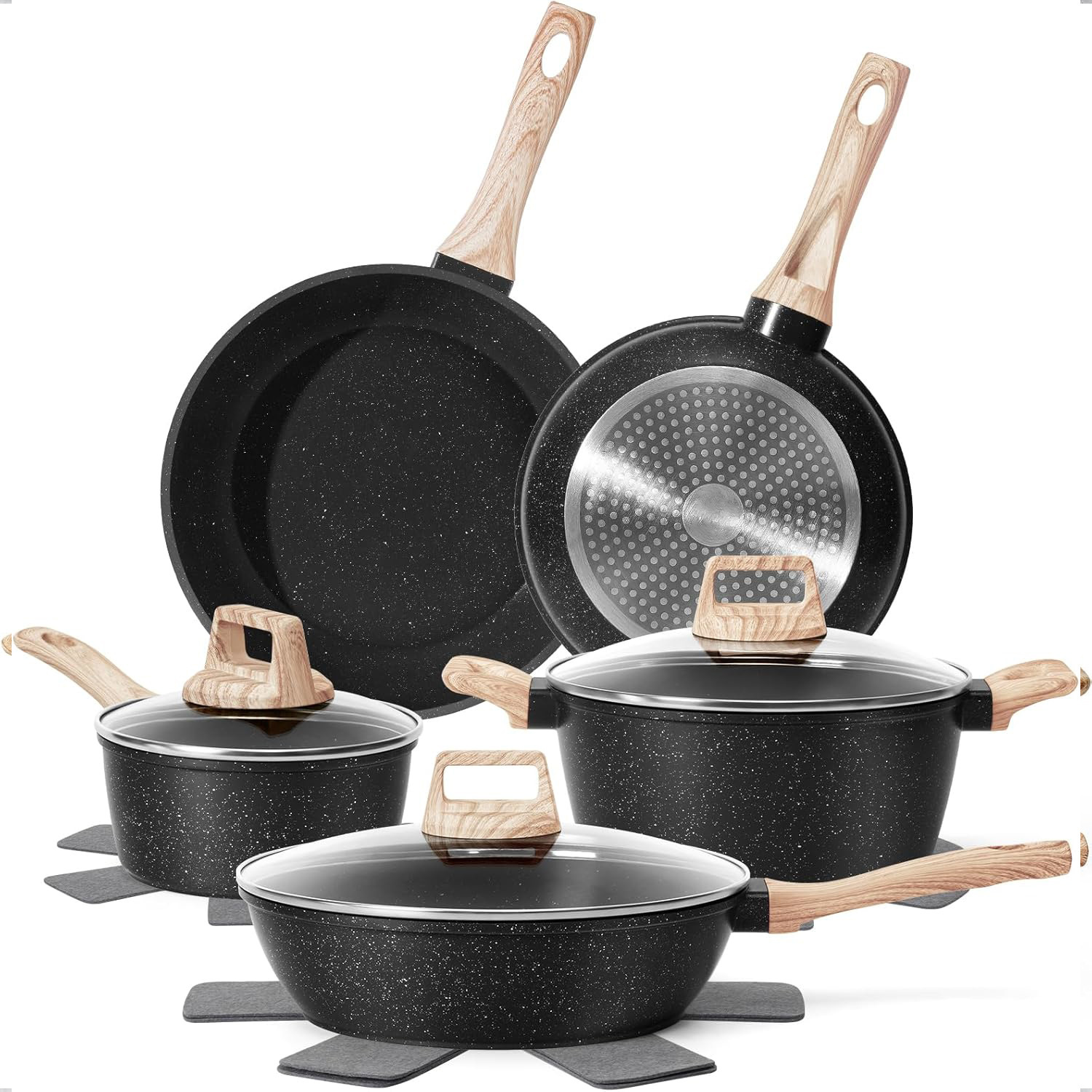 Ventas transfronterizas en caliente antiadherente cocina de arroz de arroz conjunto de piedra de leche casera cocina de gas horno electromagnético universal