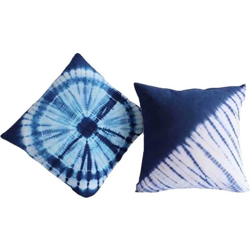 Галстук-окрашенная наволочка из чистого хлопка хлопковая подушка для детского сада, окрашенная вручную деятельность, белый эмбрион, окрашенный воском, растение, окрашенное в детскую окраску, ручная роспись