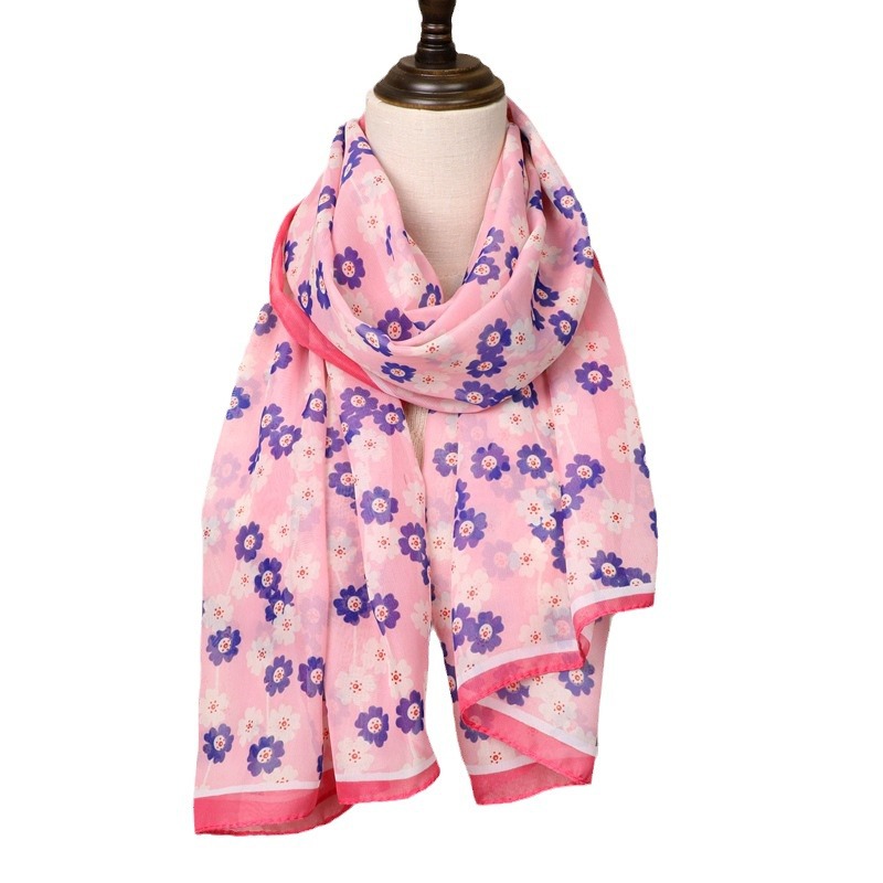 Elegant shiffon light and thin breathable scarf