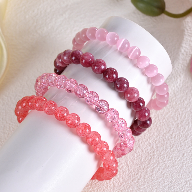 2026 Cross-Border Fashion Garnet Cat's Eye Stone Beaded Bracelet for Women Crystal Healing Bracelet Set Decoration Wholesale 2026 Cross-Border Fashion Garnet Cat's Eye Stone Beaded Bracelet for Women Crystal Healing Bracelet Set Decoration Wholesale